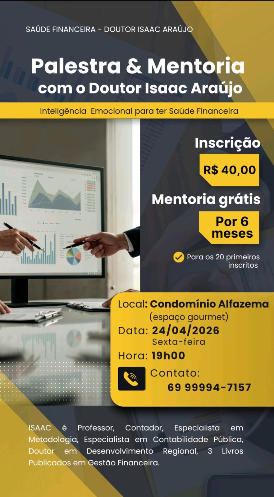 Palestra e Mentoria - Inteligência Emocional para se ter Saúde Financeira